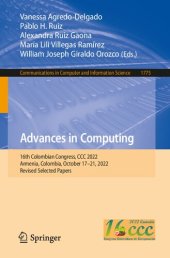 book Advances in Computing: 16th Colombian Congress, CCC 2022, Armenia, Colombia, October 17–21, 2022, Revised Selected Papers