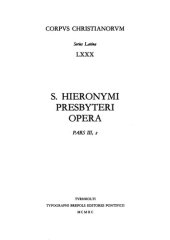 book Opera, Pars III Opera polemica, 2: Dialogus adversus Pelagianos