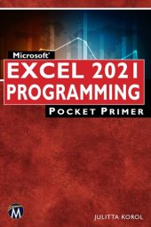 book Microsoft Excel 2021 Programming Pocket Primer