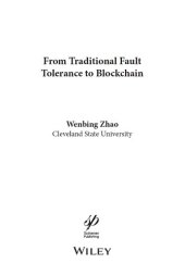 book From Traditional Fault Tolerance to Blockchain