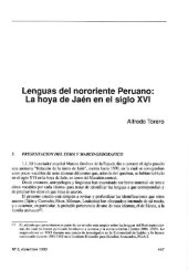 book Lenguas del nororiente Peruano: La hoya de Jaén (Perú) en el siglo XVI