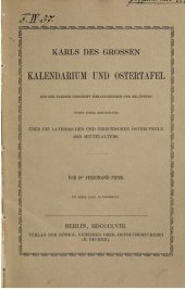 book Karls des Großen Kalendarium und Ostertafel aus der Pariser Urschrift