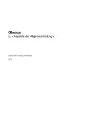 book Glossar zu «Aspekte der Allgemeinbildung»