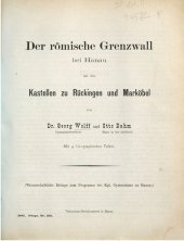 book Der römische Grenzwall bei Hanau mit den Kastellen bei Rückingen und Marköbel