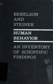 book HUMAN BEHAVIOR An Inventory of Scientific Findings