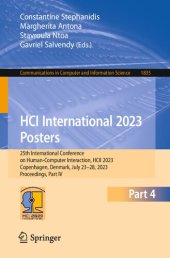 book HCI International 2023 Posters: 25th International Conference on Human-Computer Interaction, HCII 2023 Copenhagen, Denmark, July 23–28, 2023 Proceedings, Part IV