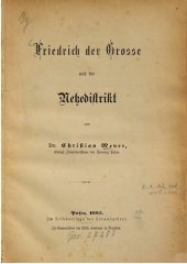 book Friedrich der Große und der Netzedistrikt