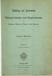 book Siedelung und Agrarwesen der Westgermanen und Ostgermanen, Kelten, Römer, Finnen und Slawen