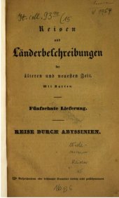 book Reise durch Abyssinien [Abessinien] im Jahre 1836