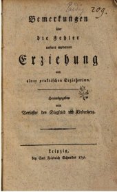 book Bemerkungen über die Fehler unserer modernen Erziehung von einer praktischen Erzieherin