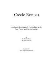 book Creole Recipes: Authentic Louisiana Style Cooking with Easy Cajun Recipes