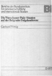 book Die Warschauer-Pakt-Staaten auf der Belgrader Folgekonferenz