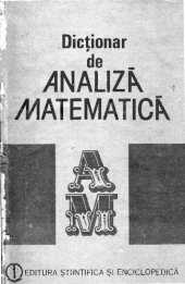 book Dicționar de analiză matematică