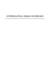 book Interrogating Lesbian Modernism: Histories, Forms, Genres