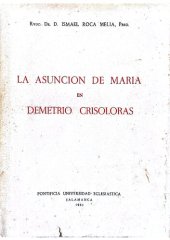 book La Asuncion de Maria en Demetrio Crisoloras