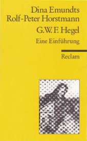 book G.W.F. Hegel. Eine Einführung