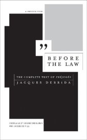 book Before the Law: The Complete Text of Préjugés