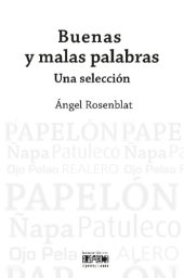 book Buenas y malas palabras. Una selección