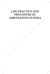 book Law, Practice and Procedure of Arbitration in India