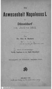 book Die Anwesenheit Napoleons I. in Düsseldorf im Jahre 1811