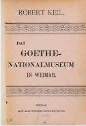 book Das Goethe-Nationalmuseum in Weimar