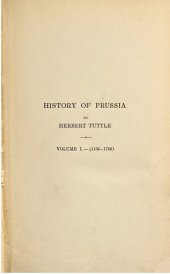 book History of Prussia to the accession of Frederic the Great 1134-1740