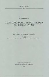 book Incipitario della lirica italiana dei secoli XV-XX