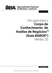 book Um guia para o Corpo de Conhecimento de Análise de Negócios™ (Guia BABOK®)