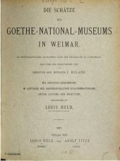 book Die Schätze des Goethe-National-Museums in Weimar