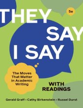 book "They Say / I Say" with Readings Fifth Edition