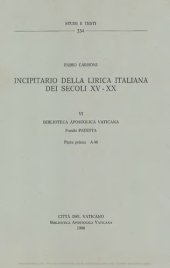 book Incipitario della lirica italiana dei secoli XV-XX