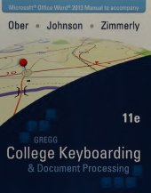 book Microsoft Office Word 2013 Manual for Gregg College Keyboarding & Document Processing