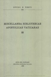 book Miscellanea Bibliothecae Apostolicae Vaticanae