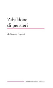 book Zibaldone di pensieri