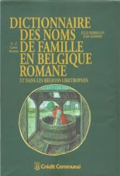 book Dictionnaire Des Noms De Famille En Belgique Romane - O-Z