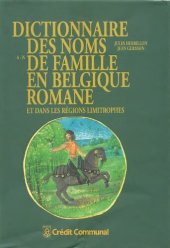 book Dictionnaire Des Noms De Famille En Belgique Romane - A-N