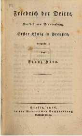 book Friedrich der Dritte, Kurfürst von Brandenburg, Erster König in Preußen