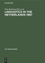 book Linguistics in the Netherlands 1987