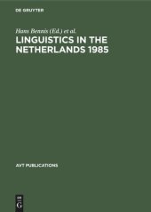 book Linguistics in the Netherlands 1985