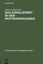 book Das Signalement in den Papyrusurkunden