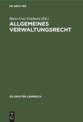 book Allgemeines Verwaltungsrecht