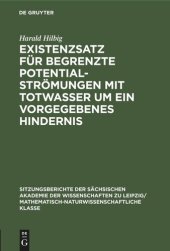 book Existenzsatz für begrenzte Potentialströmungen mit Totwasser um ein vorgegebenes Hindernis