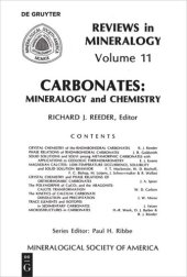 book Carbonates: Mineralogy and Chemistry