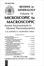 book Microscopic to Macroscopic: Atomic Environments to Mineral Thermodynamics