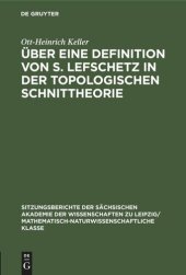 book Über eine Definition von S. Lefschetz in der topologischen Schnittheorie