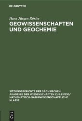 book Geowissenschaften und Geochemie