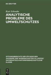 book Analytische Probleme des Umweltschutzes