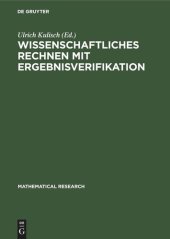 book Wissenschaftliches Rechnen mit Ergebnisverifikation