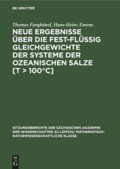 book Neue Ergebnisse über die fest-flüssig Gleichgewichte der Systeme der ozeanischen Salze [T > 100°C]