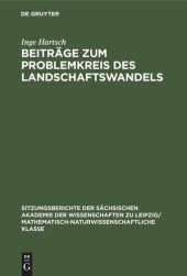 book Beiträge zum Problemkreis des Landschaftswandels